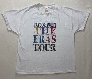 Taylor Swift The Eras Tour Concert T Shirt Adult Unisex XL White 2024